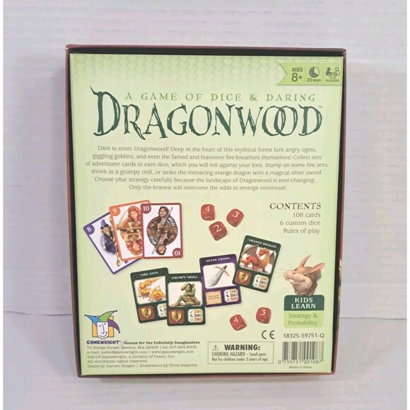 Dragonwood Game Of Dice & Daring Complete Card Game 2-4 Players Ages 8+ Strategy - Picture 2 of 5